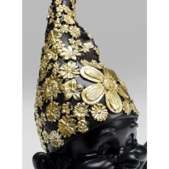 KARE Design Deko Figur Zwerg Meditation Schwarz Gold 19- Deko & Geschenkartikel