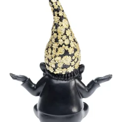 KARE Design Deko Figur Zwerg Meditation Schwarz Gold 19- Deko & Geschenkartikel