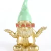 KARE Design Deko Figur Zwerg Meditation Gold Grun 19Cm- Deko & Geschenkartikel