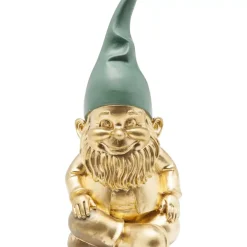KARE Design Deko Figur Zwerg Sitting Gold Grun 19Cm- Deko & Geschenkartikel