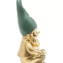 KARE Design Deko Figur Zwerg Sitting Gold Grun 19Cm- Deko & Geschenkartikel