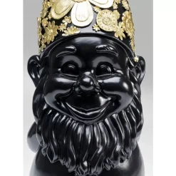 KARE Design Deko Figur Zwerg Standing Schwarz Gold 61Cm- Deko & Geschenkartikel