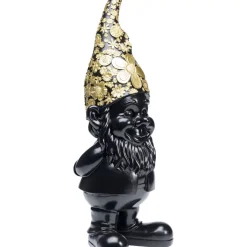 KARE Design Deko Figur Zwerg Standing Schwarz Gold 61Cm- Deko & Geschenkartikel