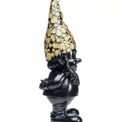 KARE Design Deko Figur Zwerg Standing Schwarz Gold 61Cm- Deko & Geschenkartikel