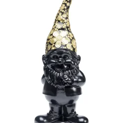 KARE Design Deko Figur Zwerg Standing Schwarz Gold 46Cm- Deko & Geschenkartikel