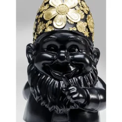 KARE Design Deko Figur Zwerg Standing Schwarz Gold 46Cm- Deko & Geschenkartikel