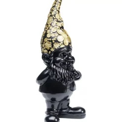 KARE Design Deko Figur Zwerg Standing Schwarz Gold 46Cm- Deko & Geschenkartikel