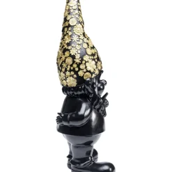 KARE Design Deko Figur Zwerg Standing Schwarz Gold 46Cm- Deko & Geschenkartikel