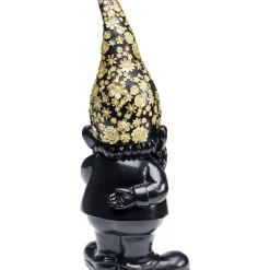 KARE Design Deko Figur Zwerg Standing Schwarz Gold 46Cm- Deko & Geschenkartikel