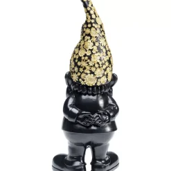 KARE Design Deko Figur Zwerg Standing Schwarz Gold 30Cm- Deko & Geschenkartikel