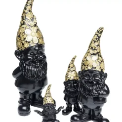 KARE Design Deko Figur Zwerg Standing Schwarz Gold 30Cm- Deko & Geschenkartikel