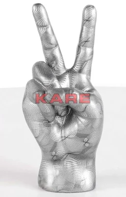 KARE Design Deko Hand Victory Grau- Deko & Geschenkartikel