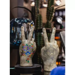 KARE Design Deko Hand Victory Tattoo Eye 36Cm- Deko & Geschenkartikel