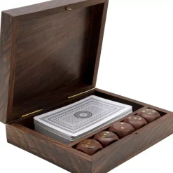 KARE Design Deko Karten Box Gamble Wood (7/Tlg.)- Deko & Geschenkartikel