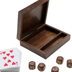 KARE Design Deko Karten Box Gamble Wood (7/Tlg.)- Deko & Geschenkartikel