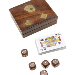 KARE Design Deko Karten Box Gamble Wood (7/Tlg.)- Deko & Geschenkartikel