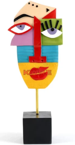 KARE Design Deko Objekt Abstract Face Multicolour 52Cm- Deko & Geschenkartikel