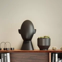 KARE Design Deko Objekt Abstract Face Schwarz 34Cm- Deko & Geschenkartikel