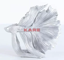 KARE Design Deko Objekt Betta Fish Silber Klein- Deko & Geschenkartikel