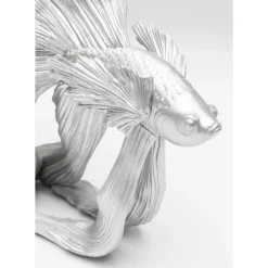KARE Design Deko Objekt Betta Fish Silber Klein- Deko & Geschenkartikel