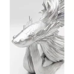 KARE Design Deko Objekt Betta Fish Silber Klein- Deko & Geschenkartikel