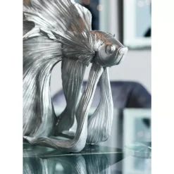 KARE Design Deko Objekt Betta Fish Silber Klein- Deko & Geschenkartikel