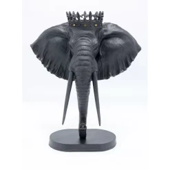 KARE Design Deko Objekt Elephant Royal Schwarz 57Cm- Deko & Geschenkartikel