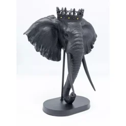 KARE Design Deko Objekt Elephant Royal Schwarz 57Cm- Deko & Geschenkartikel