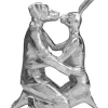 KARE Design Deko Objekt Kissing Rabbit And Dog Silber- Deko & Geschenkartikel