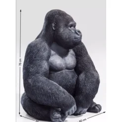 KARE Design Deko Objekt Monkey Gorilla Side Xl Schwarz- Deko & Geschenkartikel