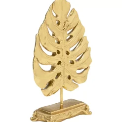 KARE Design Deko Objekt Monstera Leaf Gold 26Cm- Deko & Geschenkartikel