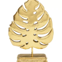 KARE Design Deko Objekt Monstera Leaf Gold 26Cm- Deko & Geschenkartikel
