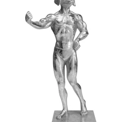 KARE Design Deko Objekt Muscle Dog Silber- Deko & Geschenkartikel
