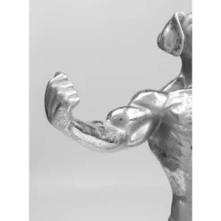 KARE Design Deko Objekt Muscle Dog Silber- Deko & Geschenkartikel