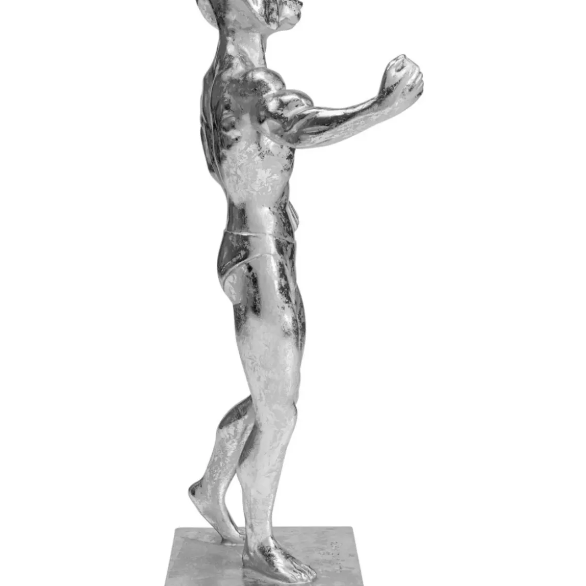 KARE Design Deko Objekt Muscle Dog Silber- Deko & Geschenkartikel