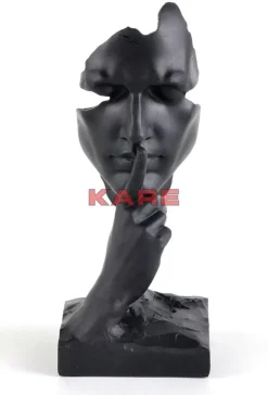 KARE Design Deko Objekt Quiet Face Schwarz 31Cm- Deko & Geschenkartikel