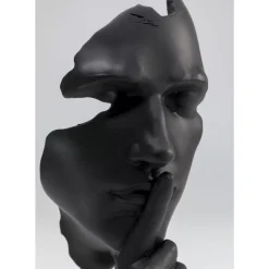 KARE Design Deko Objekt Quiet Face Schwarz 31Cm- Deko & Geschenkartikel