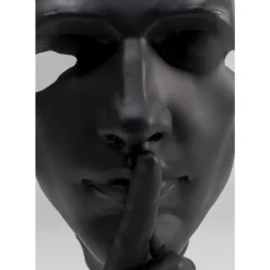 KARE Design Deko Objekt Quiet Face Schwarz 31Cm- Deko & Geschenkartikel