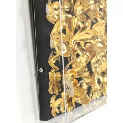 KARE Design Deko Rahmen Gold Flower 60X60Cm- Bilder