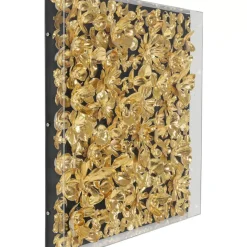 KARE Design Deko Rahmen Gold Flower 60X60Cm- Bilder