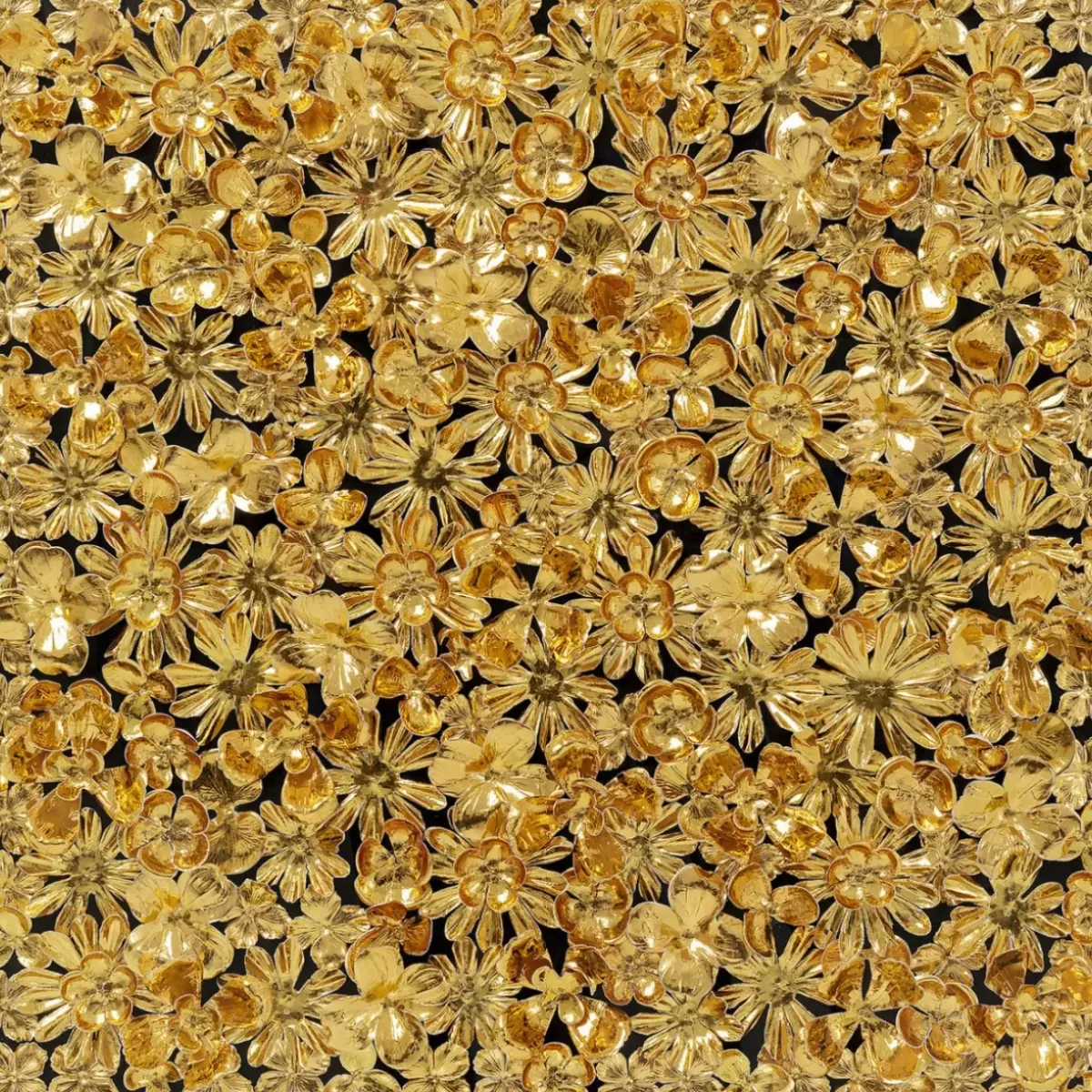 KARE Design Deko Rahmen Gold Flower 80X80Cm- Bilder