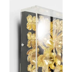 KARE Design Deko Rahmen Gold Flower 80X80Cm- Bilder