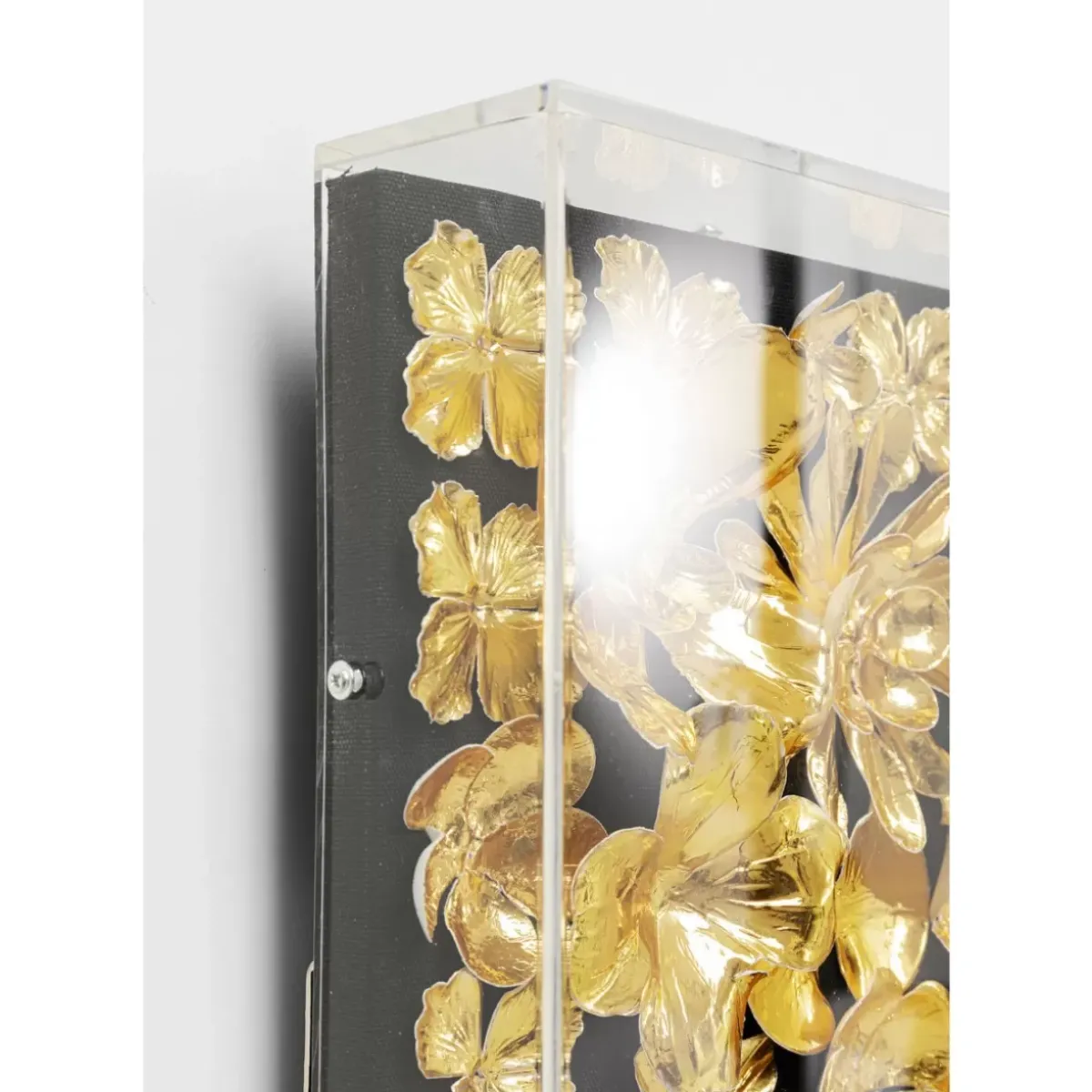 KARE Design Deko Rahmen Gold Flower 80X80Cm- Bilder