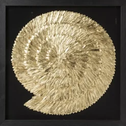 KARE Design Deko Rahmen Golden Snail 120X120Cm- Bilder