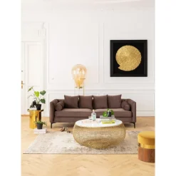 KARE Design Deko Rahmen Golden Snail 120X120Cm- Bilder