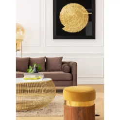 KARE Design Deko Rahmen Golden Snail 120X120Cm- Bilder