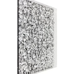 KARE Design Deko Rahmen Silver Flower 100X100Cm- Bilder