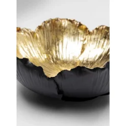 KARE Design Deko Schale Flower Bloom Schwarz Gold O25Cm- Deko & Geschenkartikel