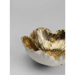 KARE Design Deko Schale Flower Bloom Creme Gold O25Cm- Deko & Geschenkartikel
