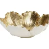 KARE Design Deko Schale Flower Bloom Creme Gold O20Cm- Deko & Geschenkartikel